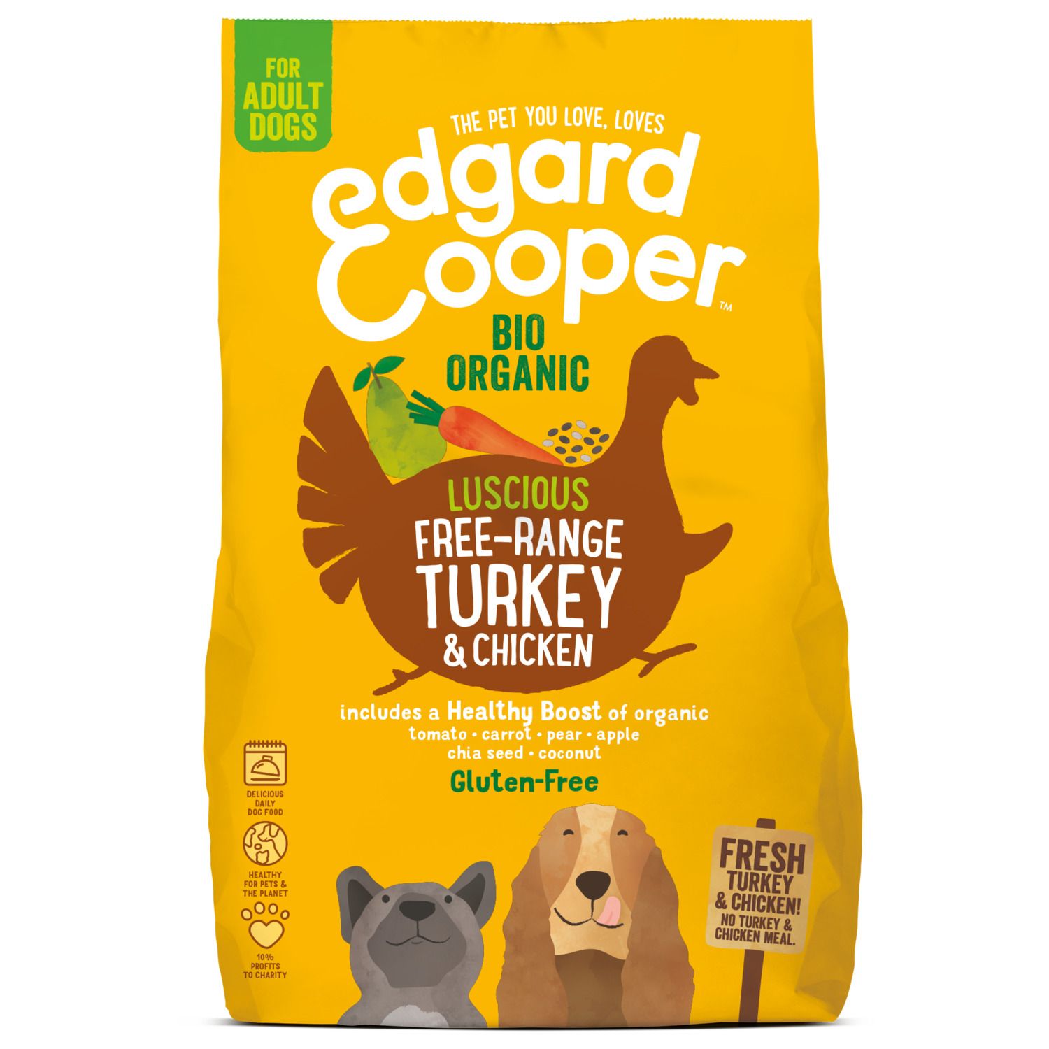 Edgard & Cooper Biologische Kalkoen Hondenvoer