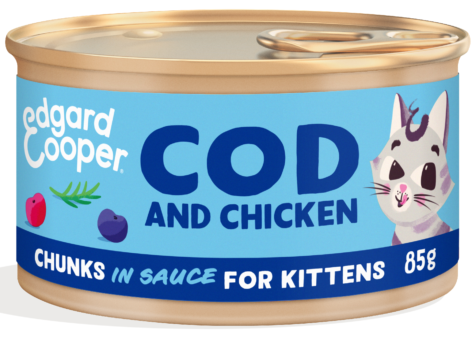 Edgard & Cooper Cat Chunks In Sause, Kitten Kabeljauw/Alkoen Kattenvoer