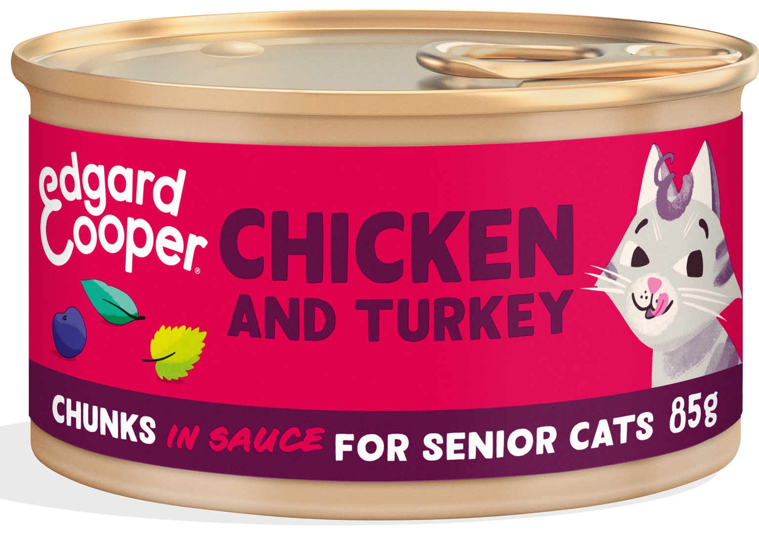 Edgard & Cooper Cat Chunks In Sause Senior Kip/Kalkoen Kattenvoer