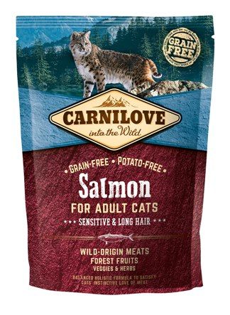 Carnilove Zalm Sensitive & Long Hair Kattenvoer