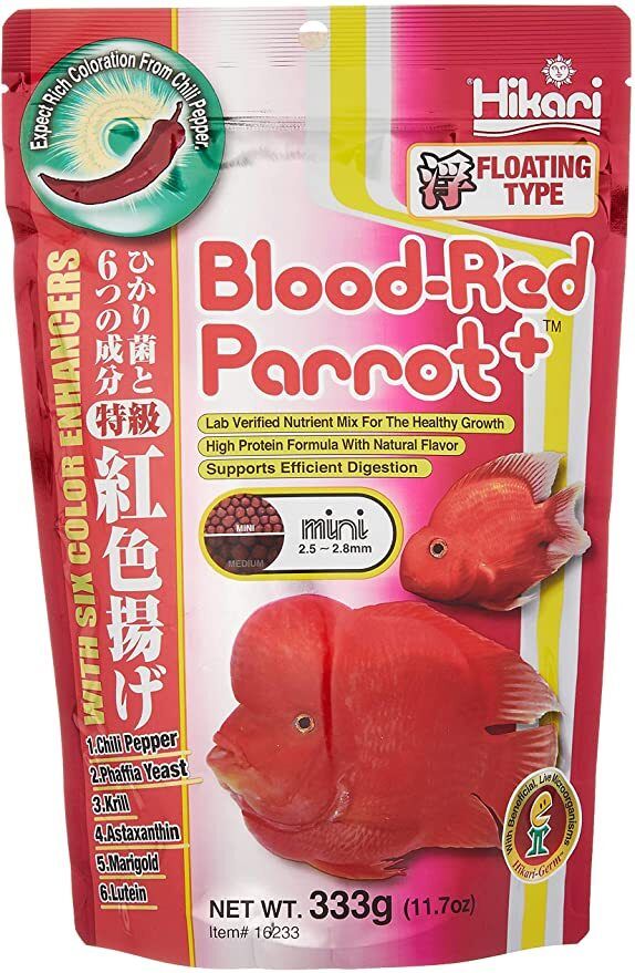 Hikari Cichlid Blood Red Parrot Mini 333g Vogelvoer