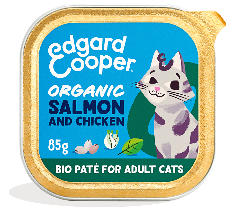 Edgard & Cooper Adult Pate Organisch Zalm/Kip Kattenvoer