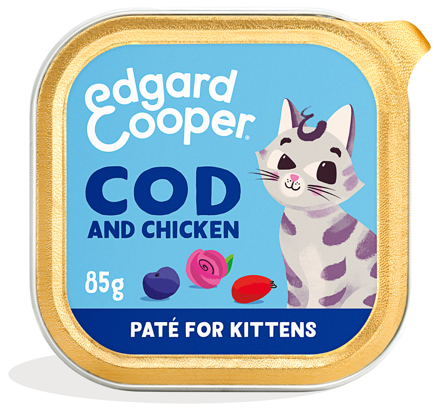 Edgard & Cooper Kitten Pate Kabeljauw&Kip Kattenvoer