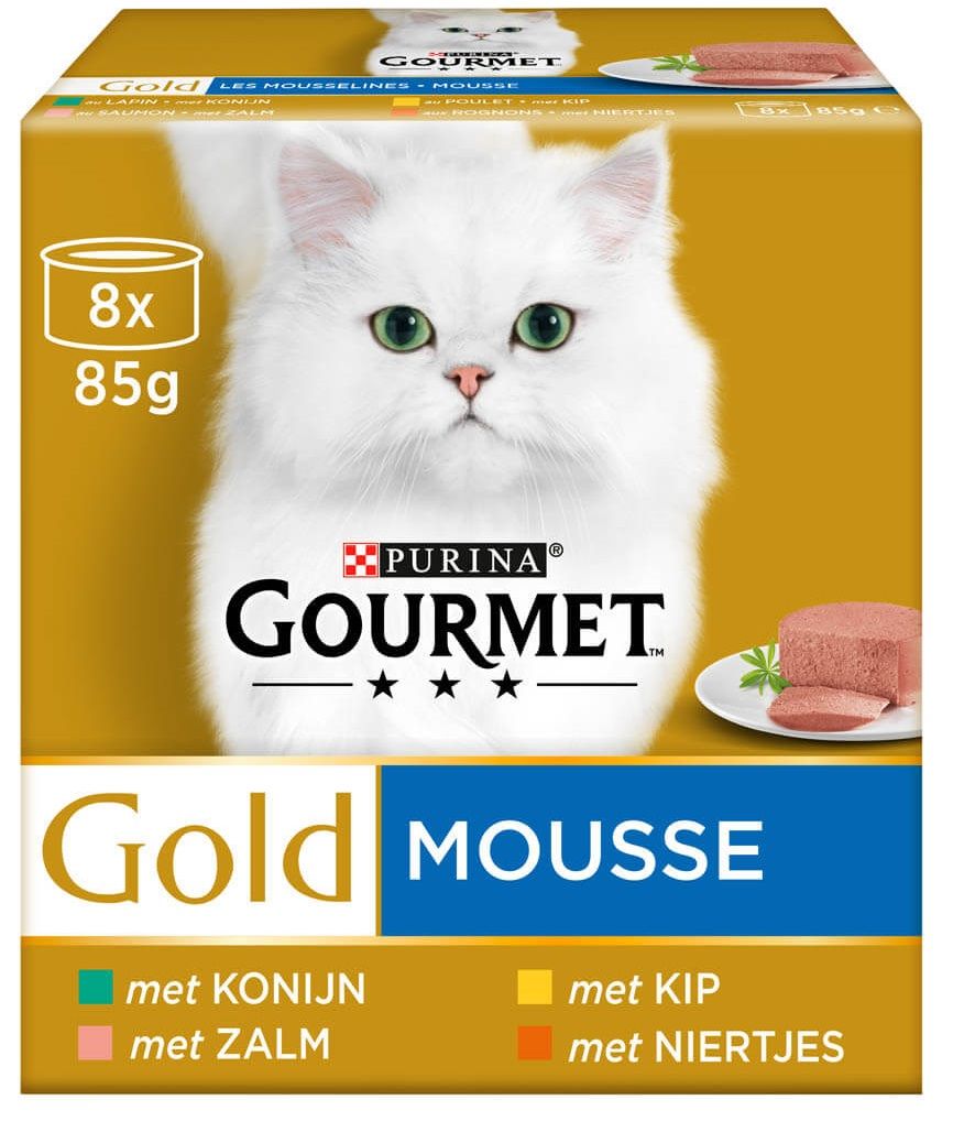 Gourmet Gold 8 P Mousse Kattenvoer