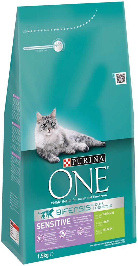 Purina One Sensitive Kalkoen / Rijst Kattenvoer