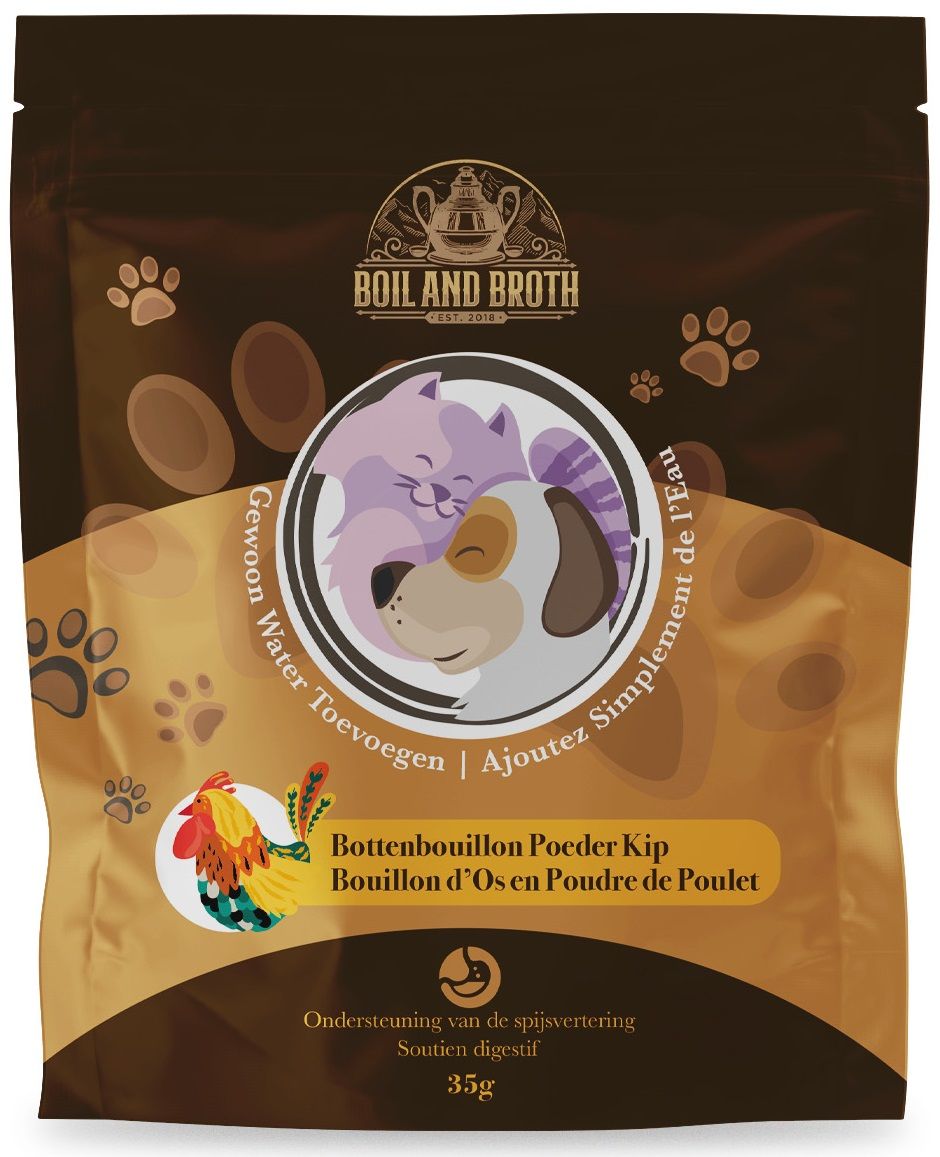 Boil & Broth Bottenbouillon Poeder Van Kip Kattenvoer