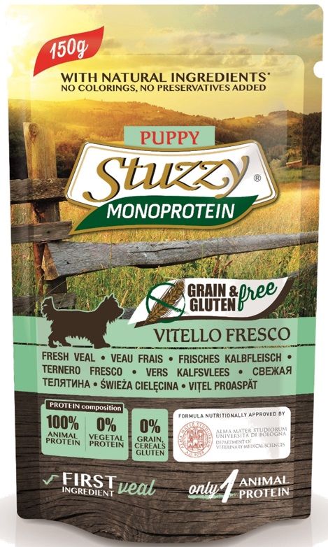 Stuzzy Pouch Monoproteã¯Ne Kalfsvlees Puppy Hondenvoer