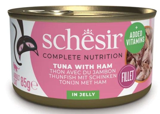 Schesir Complete Nutrition Tonijn Met Ham In Jelly, 85gr Kattenvoer