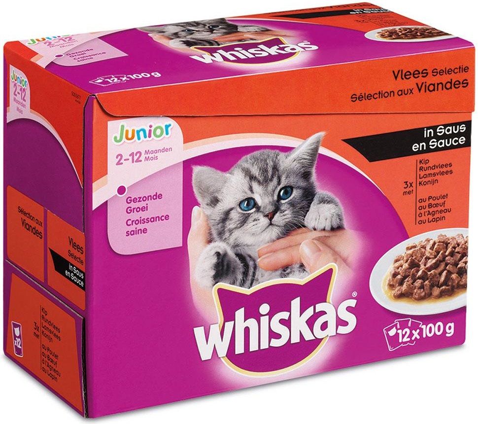 Whiskas Junior Vlees In Saus Kattenvoer