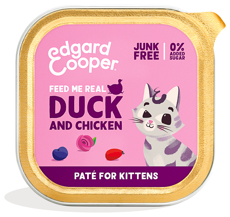 Edgard & Cooper Kitten Pate Eend&Kip Kattenvoer