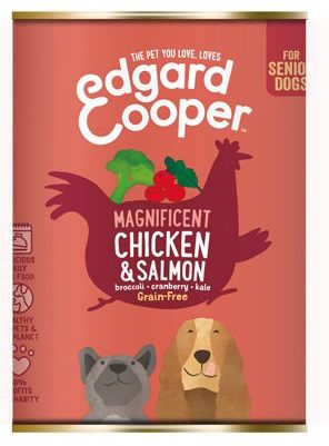 Edgard & Cooper Kip & Zalm Senior Blik Hondenvoer