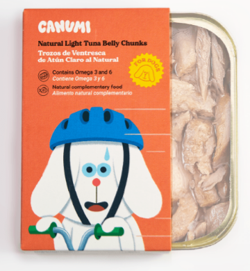 Canumi Geelvintonijn Buikstukjes In Blik Voor Honden, 120gr