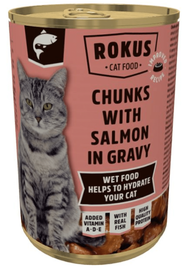 Rokus Cat Chunks With Salmon In Gravy Kattenvoer