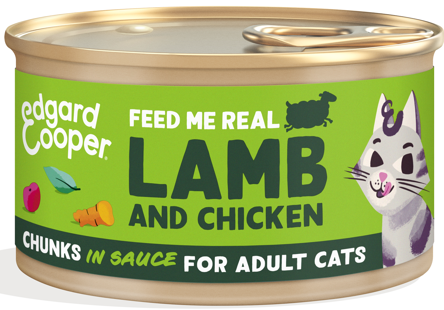 Edgard & Cooper Cat Chunks In Sause, Adult Kip/Lam Kattenvoer