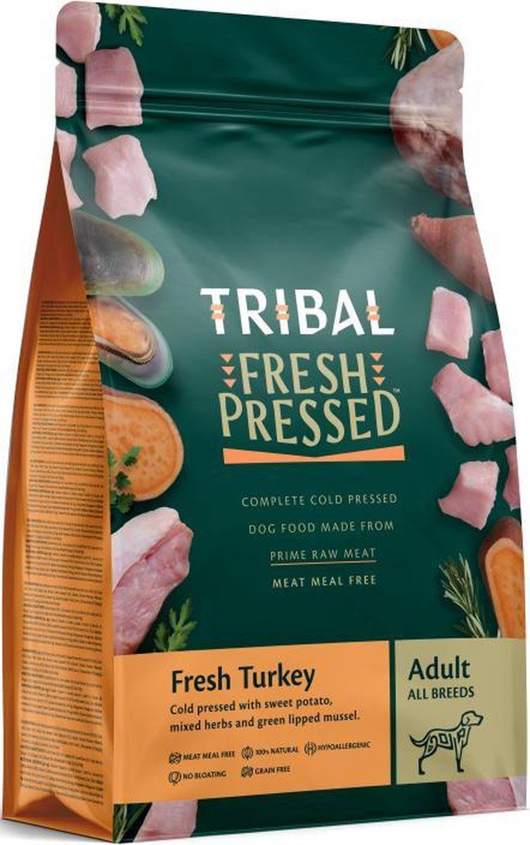 Tribal Fresh Pressed Adult Turkey Hondenvoer