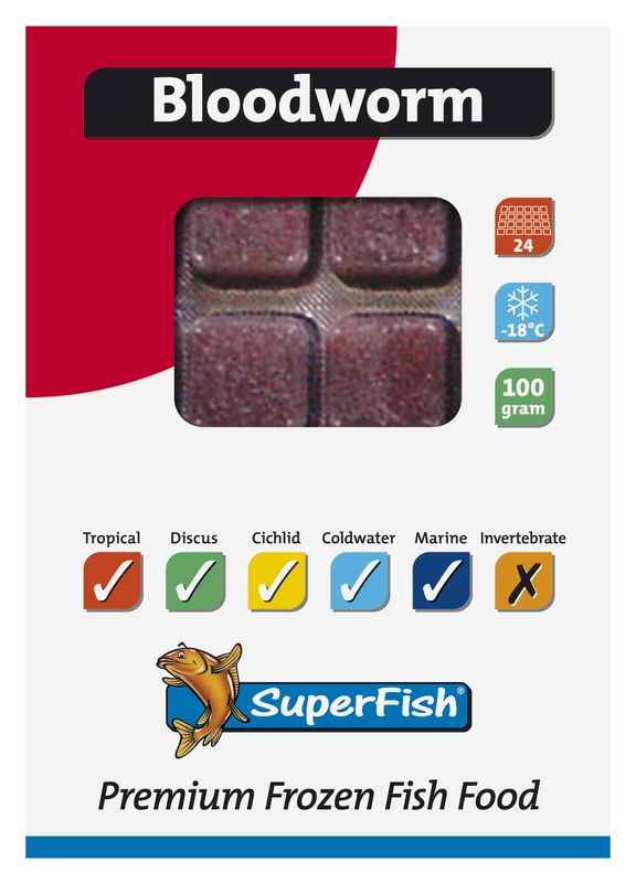 Superfish Diepvries Rode Muggenlarven Visvoer