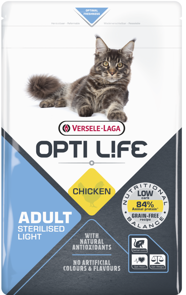 Opti Life Cat Sterilised/Light Kip Kattenvoer