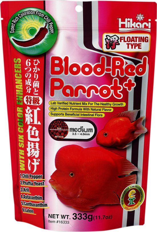 Hikari Cichlid Blood Red Parrot Medium 333g Vogelvoer