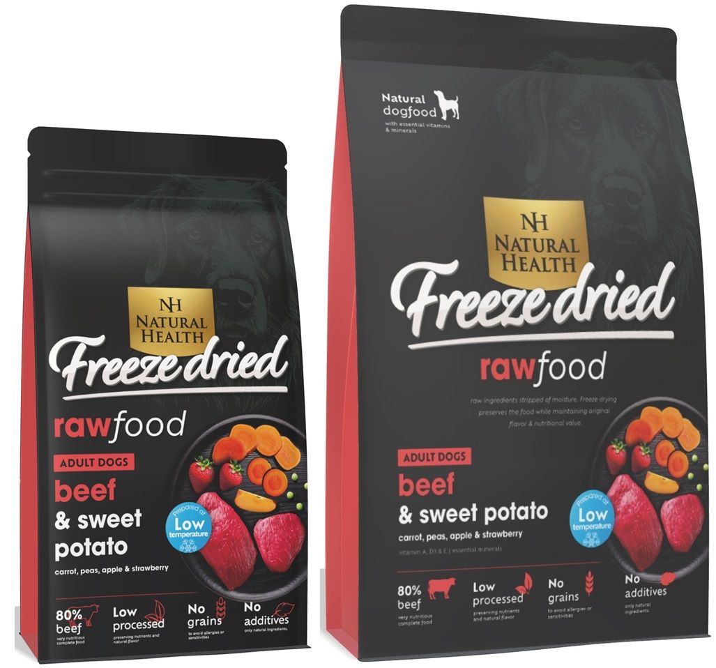 Natural Health Dog Freeze Dried Beef 400gr Hondenvoer