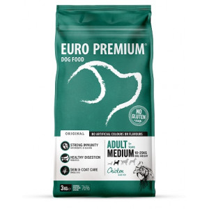 Euro Premium Adult Medium Chicken & Rice Hondenvoer 2 X 3 Kg