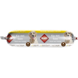 Rodi Worst Kip Met Kaas Voor De Hond 3 X 400 G