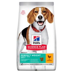 Hill&Apos;S Adult Perfect Weight Medium Met Kip Hondenvoer 2 X 2 Kg