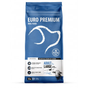Euro Premium Adult Large W/Lamb & Rice Hondenvoer