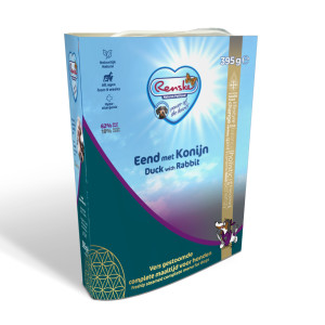 Renske Vers Gestoomd Eend Met Konijn Natvoer Hond (Tetra) 2 Trays ( )
