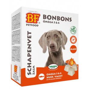 Biofood BF Petfood Schapenvet Maxi Bonbons Met Zalm 3 Verpakkingen Hondenvoer