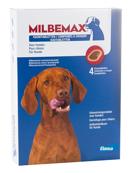 Milbemax Kauwtabletten Hond Vanaf 4 Tabletten