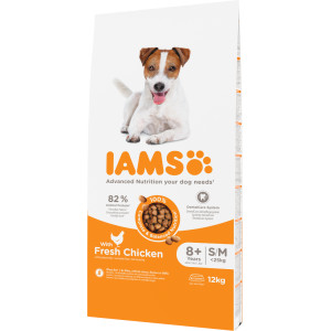 Iams Senior Small & Medium Met Kip Hondenvoer