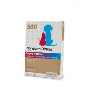 No Worm Diacur 500 Voor Hond En Kat 10 Tabletten