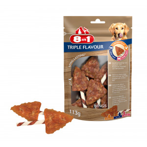 8in1 Triple Flavour Wings Hondensnacks 3 Verpakkingen