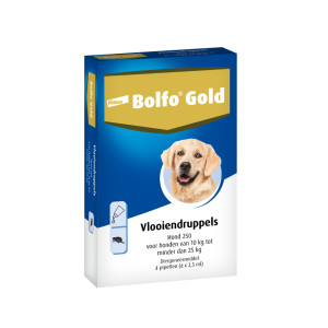 Bolfo Gold 250 Vlooiendruppels Voor De Hond (10 ) 4 Pipetten