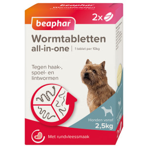 Beaphar Wormmiddel All In One (2,5 ) Hond 2 Tabletten