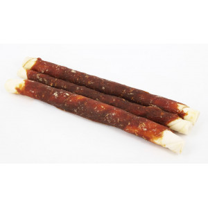 Brekz Rawhide Dog Chews Runderhuid Rolsticks Met Kip (28 Cm) 3 Verpakkingen ( 3 Sticks) Hondenvoer