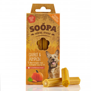 Soopa Dental Sticks Met Pompoen & Wortel Hondensnack Per Stuk Hondensnacks