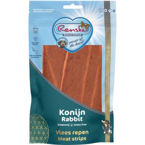 Renske Gezonde Beloning Vlees Repen Konijn Hondensnack Hondensnacks