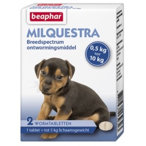 Beaphar Milquestra Ontwormingsmiddel Kleine Hond En Puppy 4 Tabletten