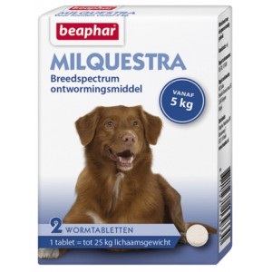 Beaphar Milquestra Ontwormingsmiddel Hond (5 ) 6 Tabletten