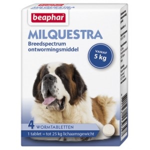 Beaphar Milquestra Ontwormingsmiddel Hond (5 ) 8 Tabletten