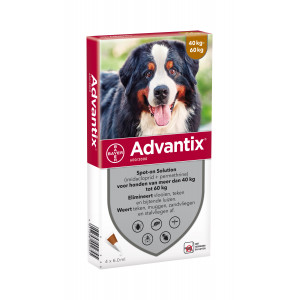 Advantix 600/3000 Voor Honden Van 40 Tot 4 Pipetten