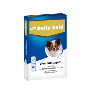 Bolfo Gold 40 Vlooiendruppels Voor Kleine Hond (Tot ) 4 Pipetten