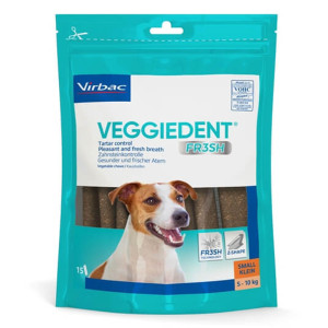 Virbac Veggiedent Kauwstrips Hond S 5 (15 St.) 1 Verpakking