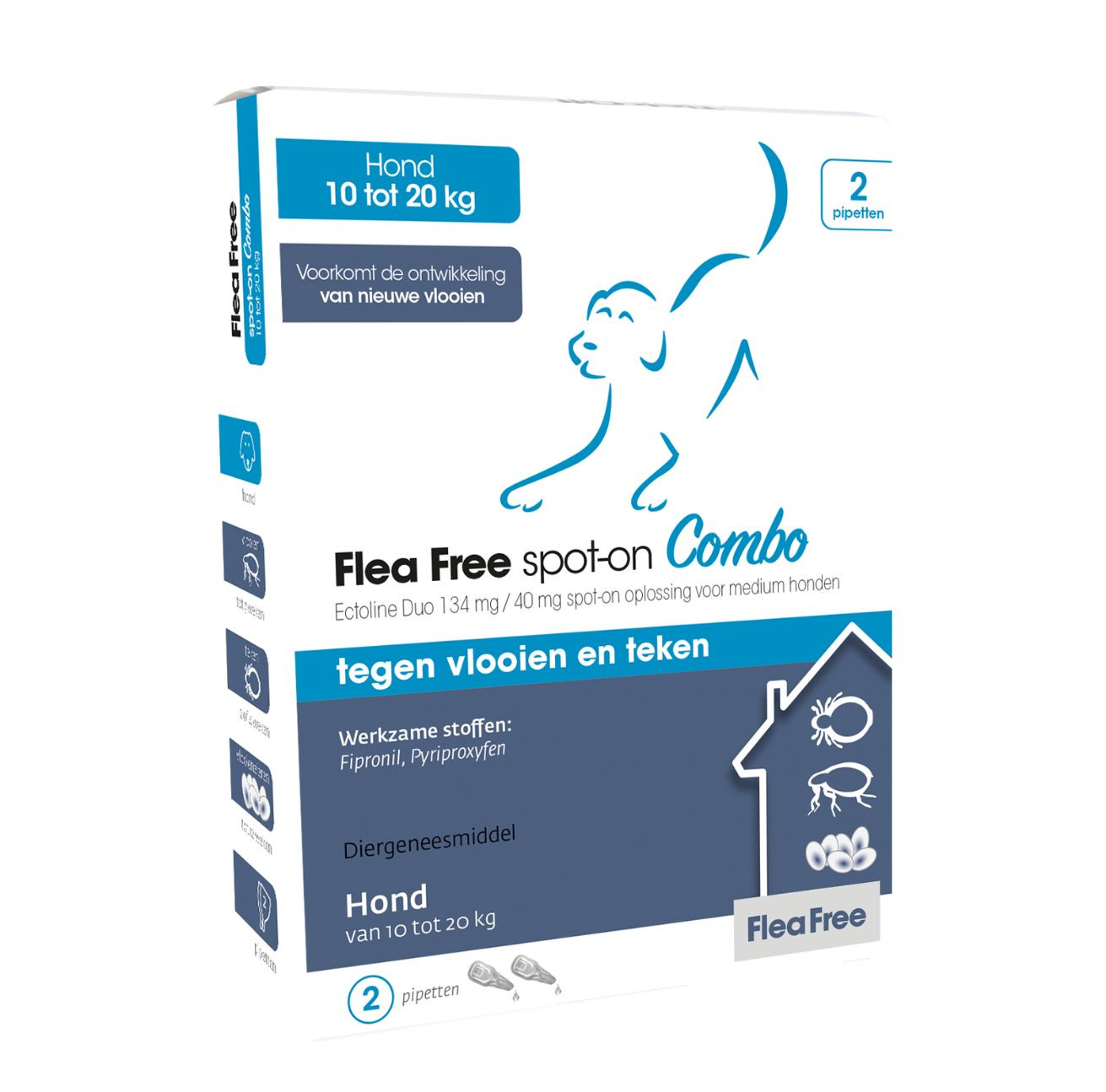 Flea Free Spot On Combo Voor Honden 10 4 Pipetten