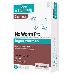 No Worm Pro Kleine Hond & Puppy 4 Tabletten