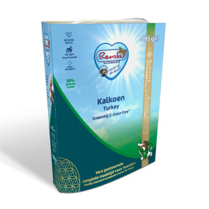 Renske Graanvrij Vers Gestoomd Kalkoen Natvoer Hond (Tetra) 2 Trays ( )