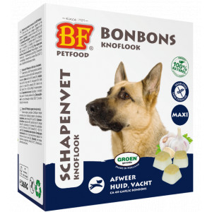 Biofood BF Petfood Schapenvet Maxi Bonbons Met Knoflook 3 Verpakkingen Hondenvoer