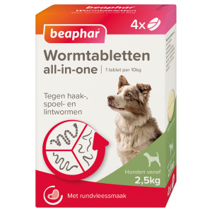 Beaphar Wormmiddel All In One (2,5 ) Hond 8 Tabletten