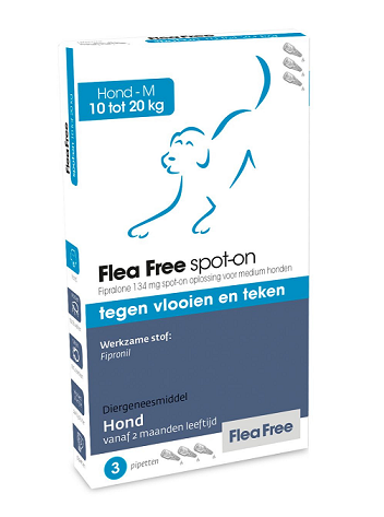 Flea Free Spot On Hond 10 3 Pipetten